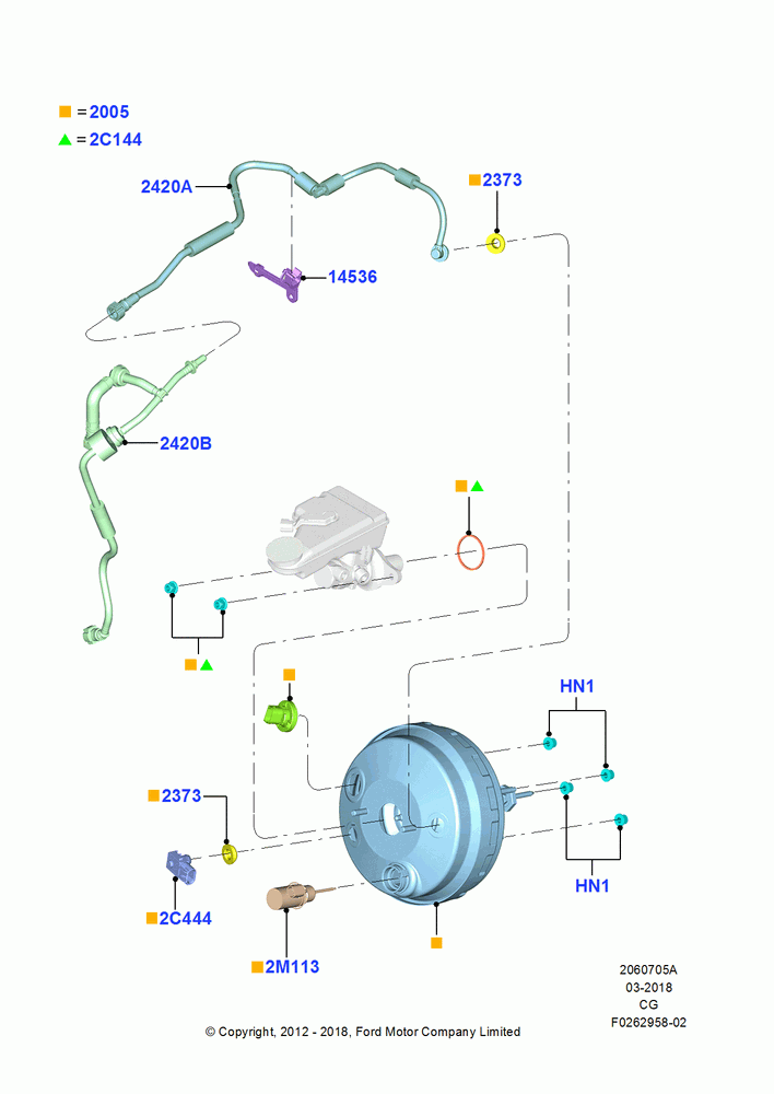 05A - Brake Booster, (+) "NA Market "; 23/JUL/2012-26/APR/2018