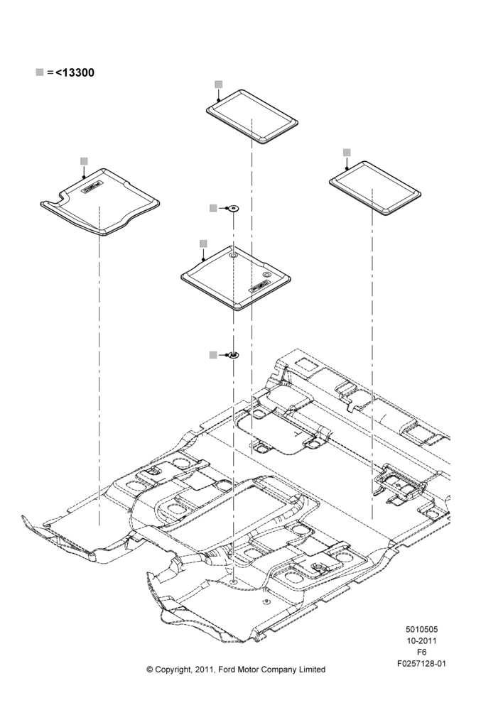 05XQ - Floor Trim, Super Cab, Accessory; 24/OCT/2011-23/DEC/2014