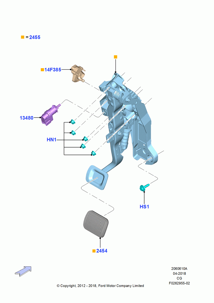 10A - Brake and Clutch Controls, (+) "NA Market "; 23/JUL/2012-26/APR/2018