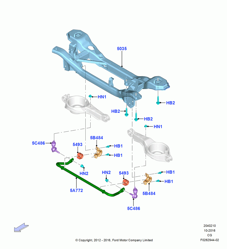 10 - Rear Cross Member & Stabilizer Bar; 23/JUL/2012-26/APR/2018