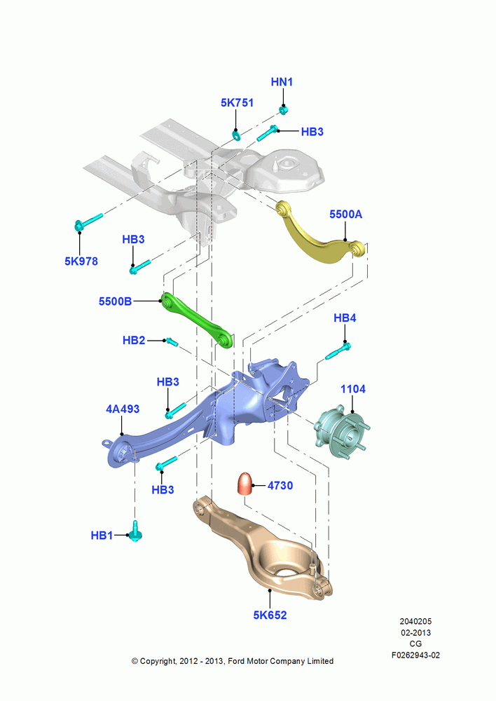 05 - Rear Knuckle and Suspension Arms; 23/JUL/2012-26/APR/2018