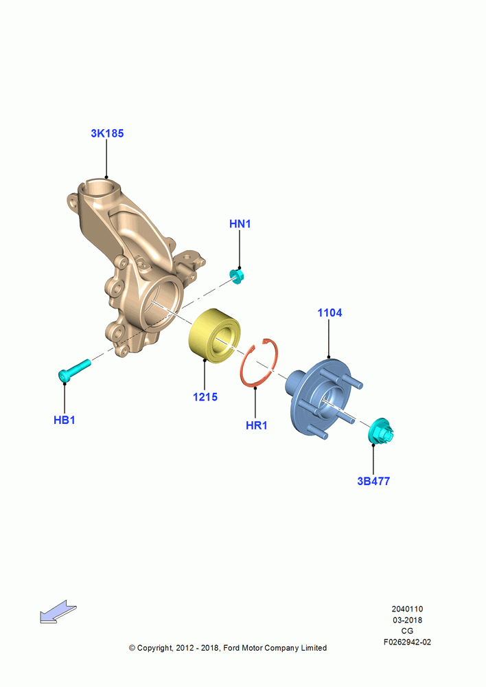 10 - Front Knuckle and Hub; 23/JUL/2012-26/APR/2018
