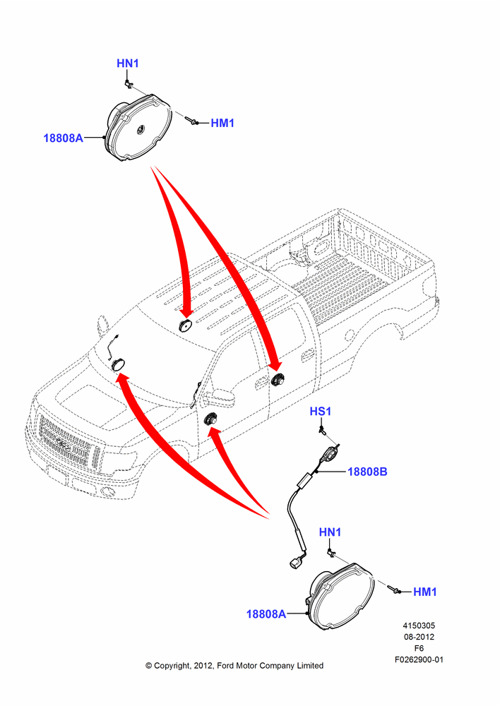 05T - Speakers, AM/FM CD/Clock, Crew Cab, Less Radio Subwoofer, Super Cab; 20/AUG/2012-23/DEC/2014