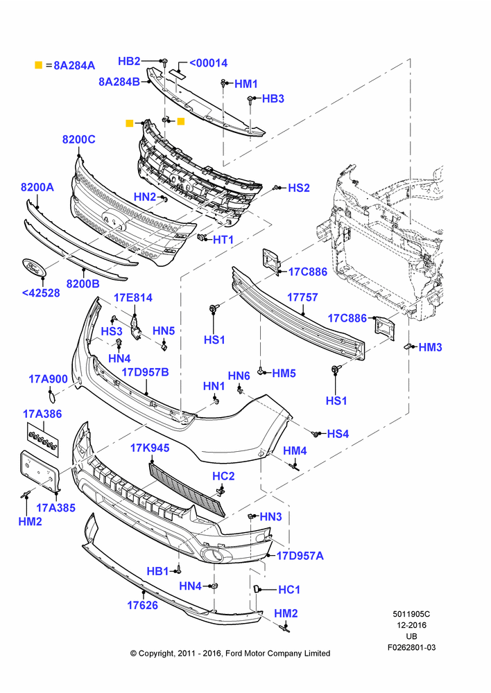 05C - Radiator Grille and Front Bumper, 3.7L DOHC V6 Gas., Police Version; 09/JAN/2012-04/MAY/2015
