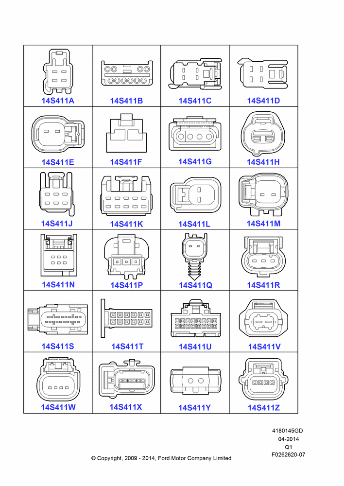 45GD - Pigtail Wiring Kits, Miscellaneous, Page B; 01/JUN/2009-24/DEC/2014