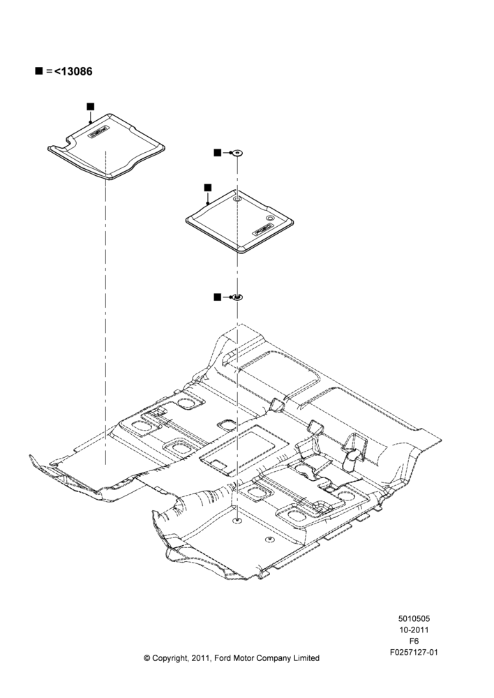 05XP - Floor Trim, Regular Cab, Accessory; 24/OCT/2011-23/DEC/2014