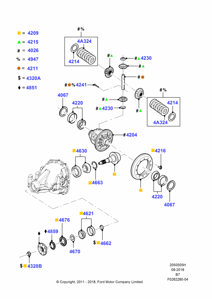 05H - Components - Rear Axle Diff & Carr., Rear Axle Limited Slip Differential; 11/JUN/2007-11/AUG/2014