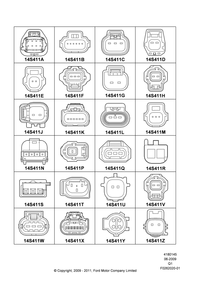 45CB - Pigtail Wiring Kits, Page A, Sensors; 01/JUN/2009-24/DEC/2014
