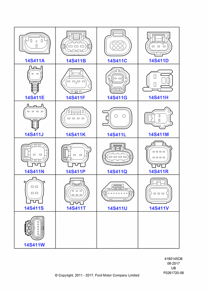 45CB - Pigtail Wiring Kits, Page B, Sensors; 01/NOV/2010-03/MAR/2019