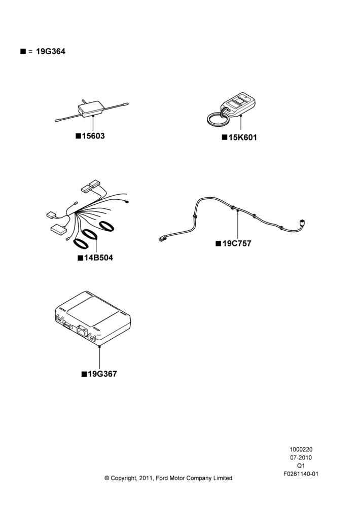 20G - Remote Starting Kit, Keyless Entry - Key Fob/ID Card, Accessory, One Way Remote Start, Long Range; 12/JUL/2010-24/DEC/2014