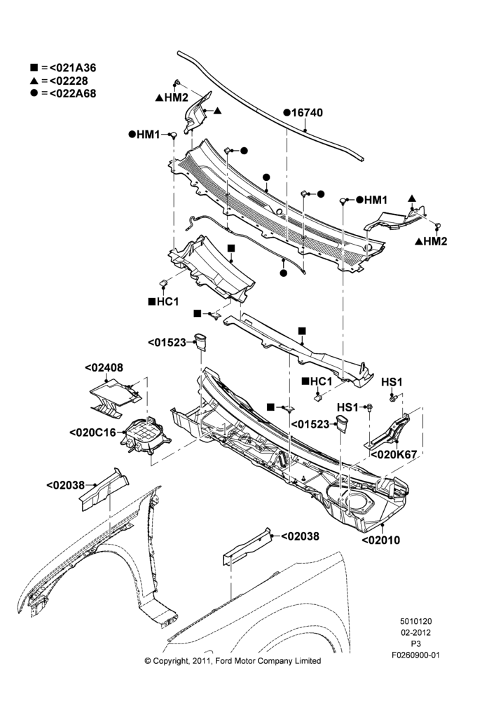 20B - Cowl/Panel and Related Parts; 29/FEB/2012