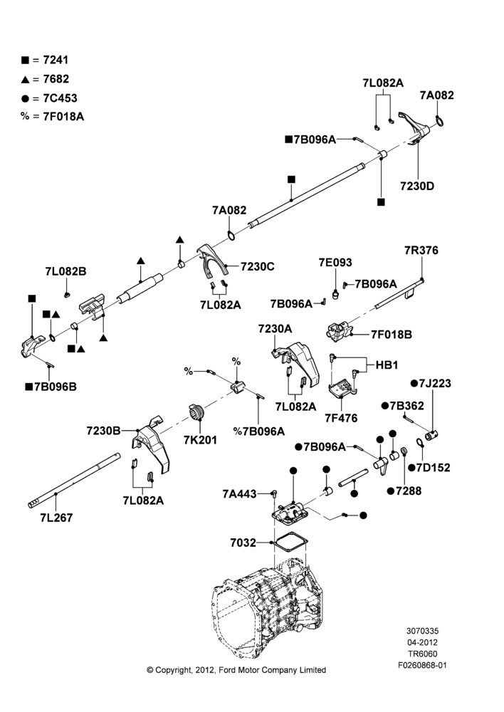 35C - Manual Trans Gear Shift Linkage, 6 Speed Manual Transmission (T56); 30/APR/2012-27/JUN/2014