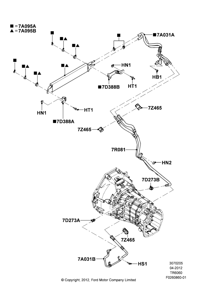 05A - Transmission Cooling Systems, 6 Speed Manual Transmission (T56), With Super Engine Cooling System; 30/APR/2012-27/JUN/2014