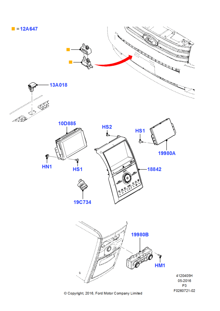 05H - Heater & Air Conditioning Controls, Dual Zone Automatic Air Cond, Human Machine Interface 4; 29/FEB/2012
