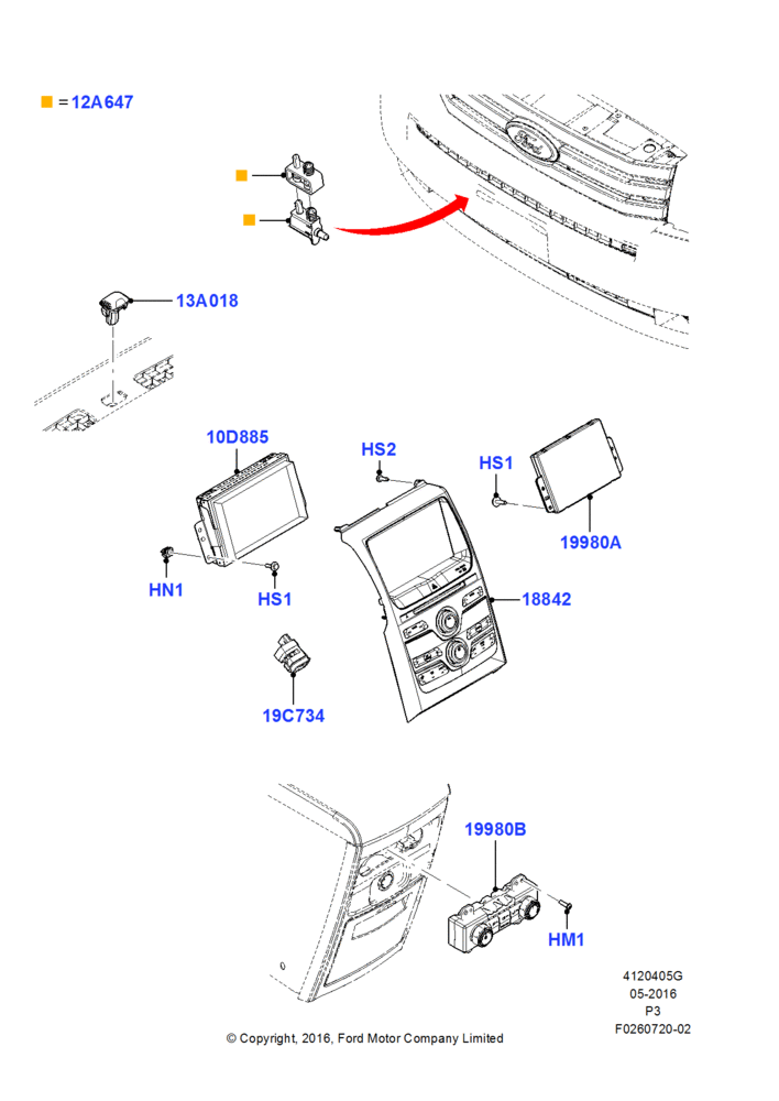 05G - Heater & Air Conditioning Controls, Dual Zone Automatic Air Cond, Human Machine Interface 3; 29/FEB/2012