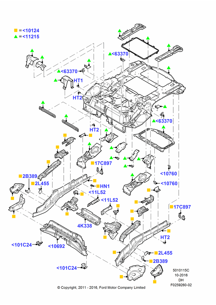 15C - Floor Pan - Center and Rear, BEV Version; 19/MAR/2012-04/MAY/2018