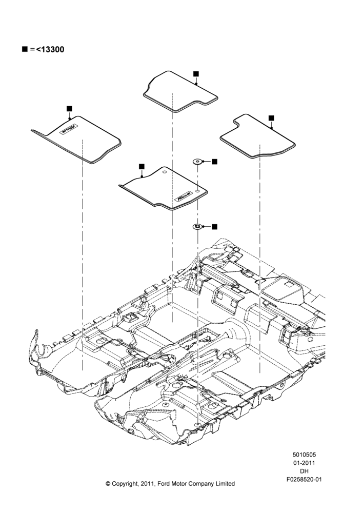 05XA - Floor Trim, Accessory; 31/JAN/2011-04/MAY/2018