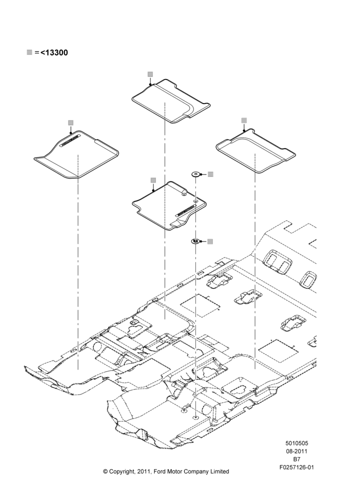 05XC - Floor Trim, Accessory; 22/AUG/2011-11/AUG/2014
