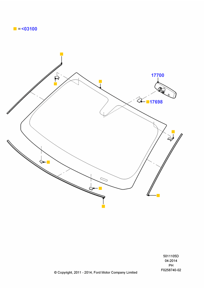 05D - Windshield/Inside Rear View Mirror, Fixed Intermittent Windscreen Wiper; 06/FEB/2012-01/MAR/2019