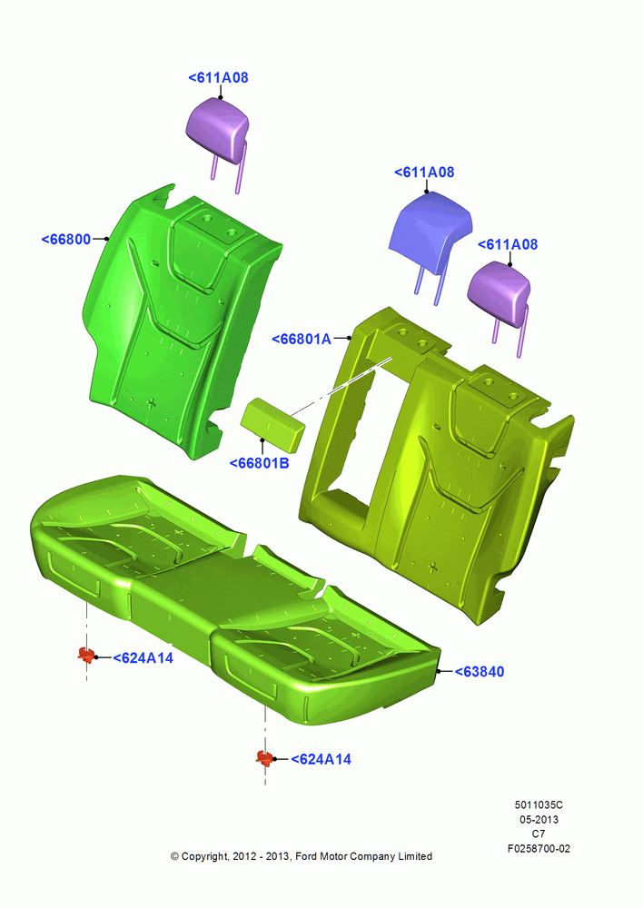 35C - Rear Seat Pads/Valances & Heating, Sports Front Seat; 13/AUG/2012