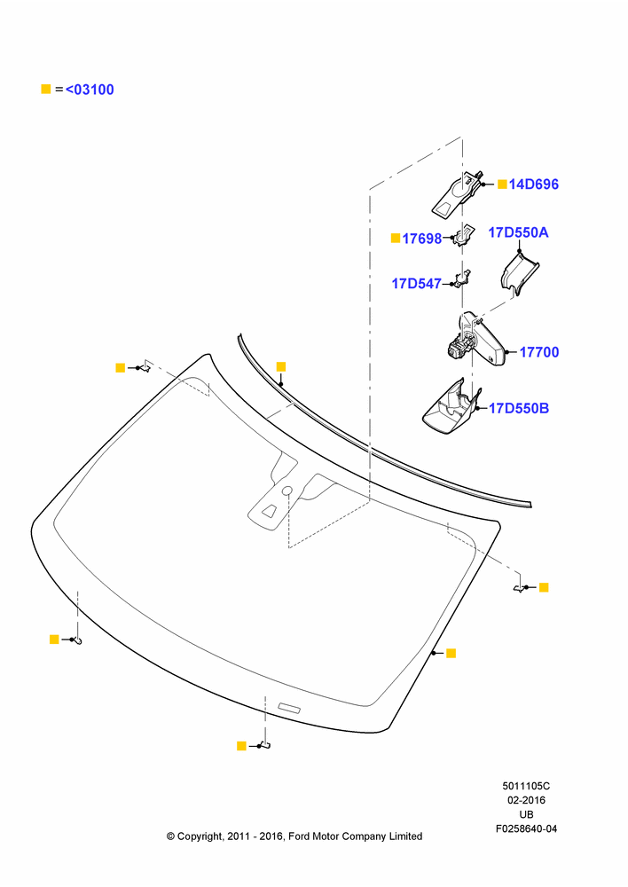 05C - Windshield/Inside Rear View Mirror, Rain Sensitive Windshield Wipers; 06/FEB/2012-03/MAR/2019
