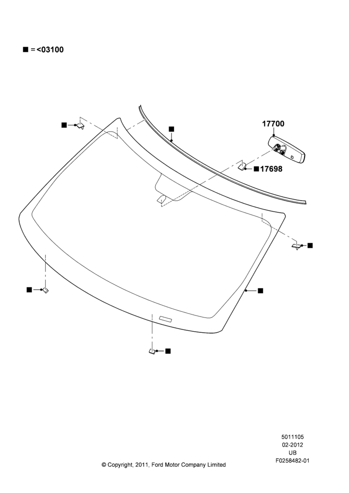 05B - Windshield/Inside Rear View Mirror, Speed Sensitive Windscreen Wipers; 06/FEB/2012-03/MAR/2019