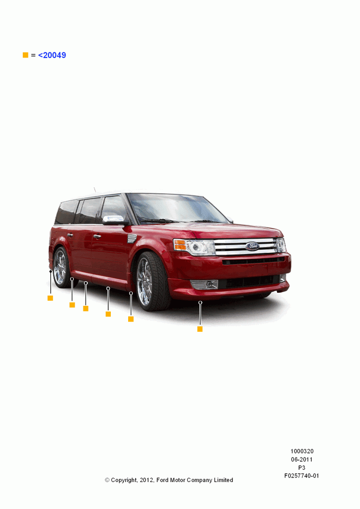 20XG - Body Dress Up Kits - Front, Less Trailer Towing Hitch, Kit Includes Front Fascia, Rear Fascia, Door Moldings, Quarter Panel Moldings, Set Of 10 Pieces; 13/JUN/2011