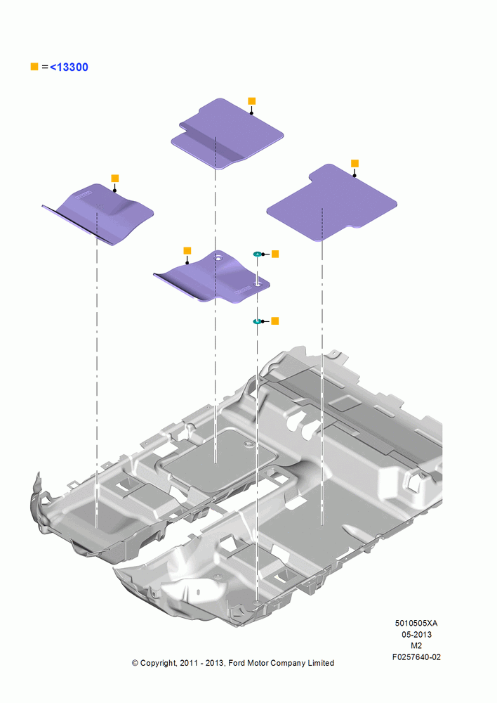 05XA - Floor Trim, Accessory; 09/APR/2012-04/SEP/2014