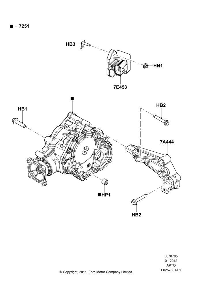 05L - Transfer Drive Case, (-)"GCC"Gulf Cooperative Countries, LHD 4WD (FTD); 15/FEB/2012-24/DEC/2014