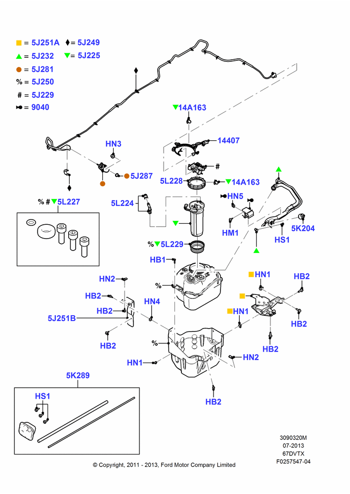 Urea (DEF) Tanks And Related Parts, Wide Frame (Pickup), 6.7L 4V V8 T/C Diesel, With Low Sulfur Diesel Fuel Content