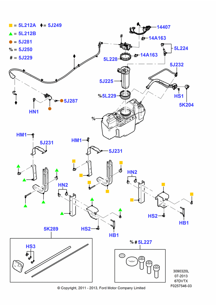 Urea (DEF) Tanks And Related Parts, Narrow Frame (Chassis Cab), 6.7L 4V V8 T/C Diesel, With Aft-Of-Axle Fuel Tank, With Low Sulfur Diesel Fuel Content