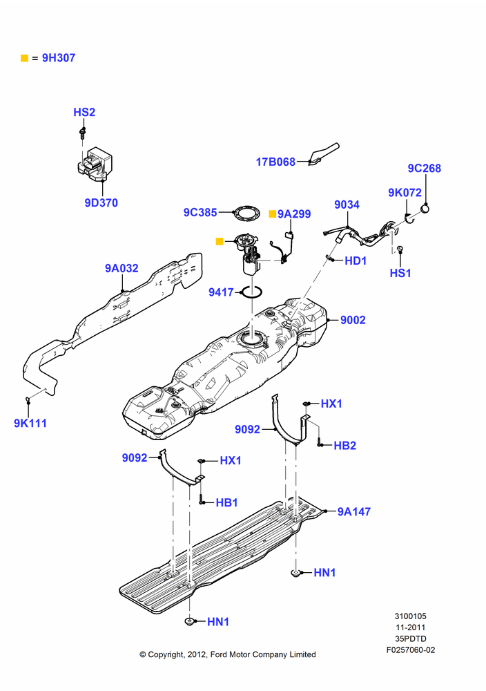 05G - Fuel Tank, 3.5L V6 Gas DOHC TIVCT; 07/NOV/2011-23/DEC/2014