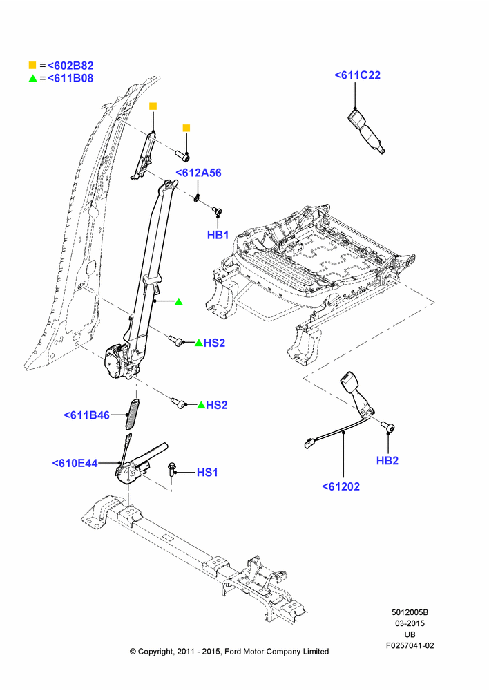 05B - Front Seat Belts; 06/FEB/2012-03/MAR/2019