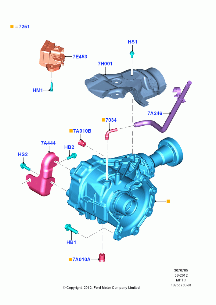 05A - Transfer Drive Case, 4WD, 2.0L EcoBoost (240PS); 13/AUG/2012