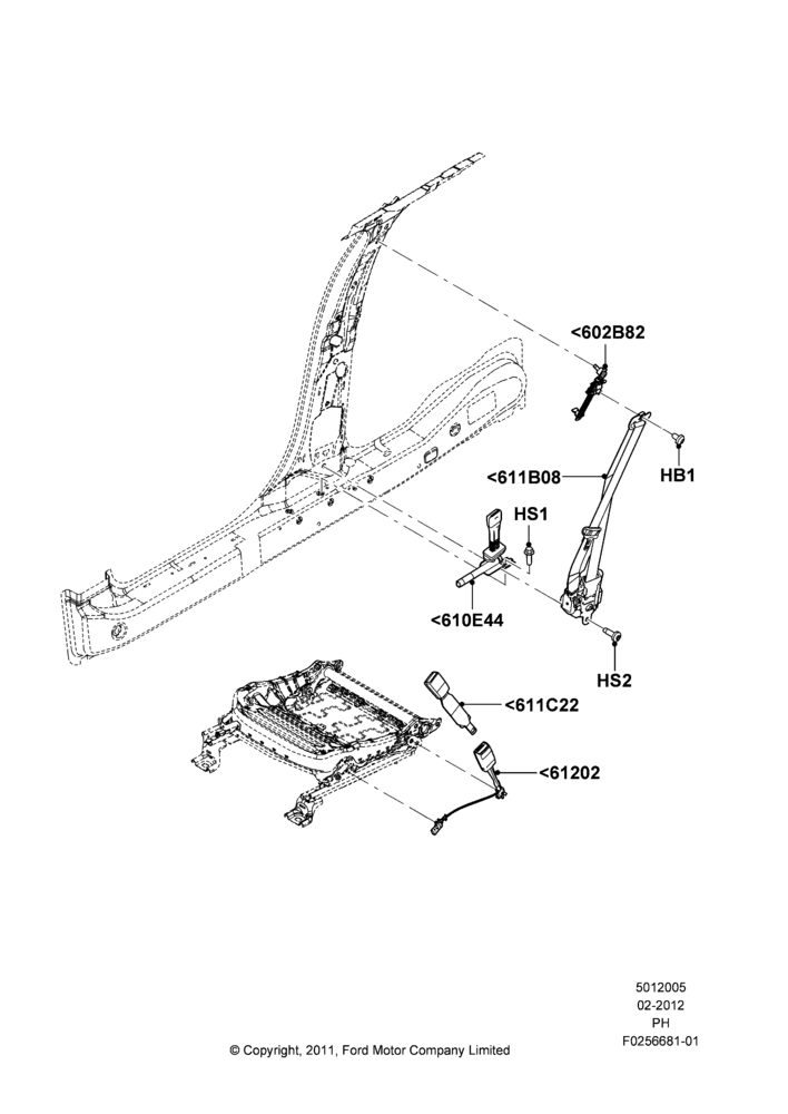 05B - Front Seat Belts; 06/FEB/2012-01/MAR/2019