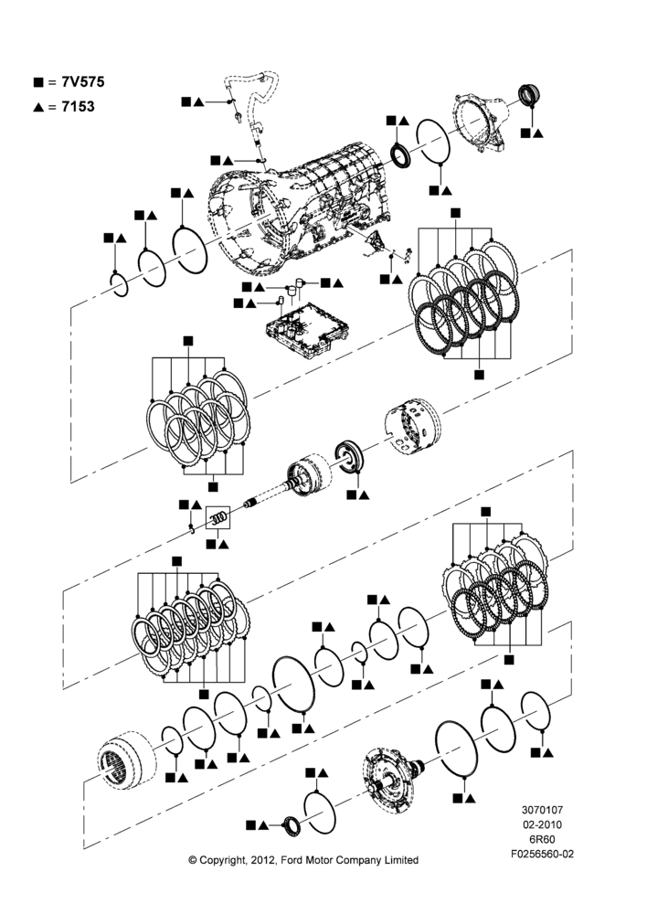 07L - Automatic Transmission Gasket Kits, 6 Speed Auto Transmission (6R140), 6 Speed Auto Trans (6R140); 22/FEB/2010-05/JUL/2016