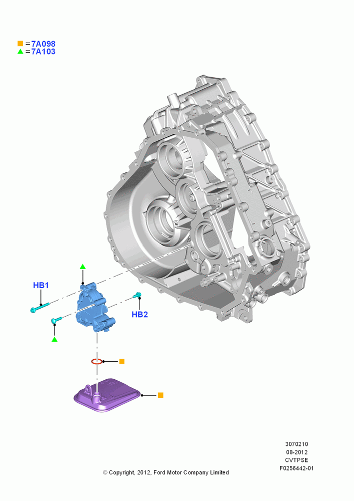 10B - Transmission Pump Assy, ECVT Auto Trans Power Split; 13/AUG/2012