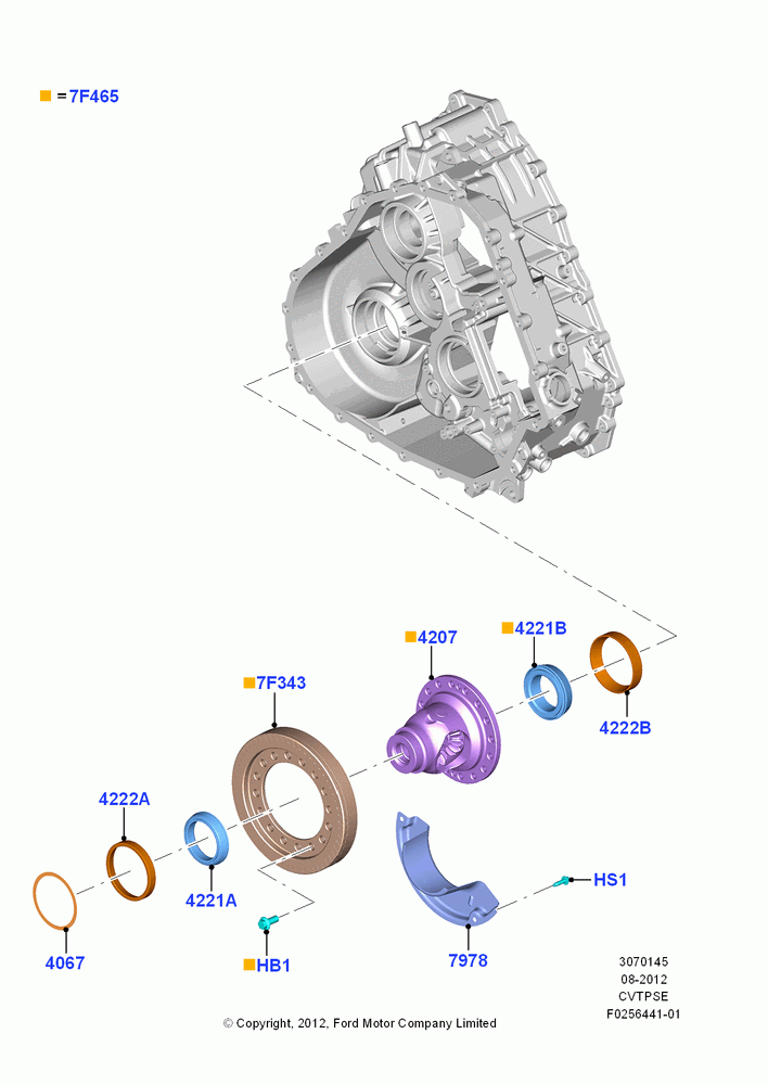 45B - Automatic Transaxle Diff.Component, ECVT Auto Trans Power Split; 13/AUG/2012