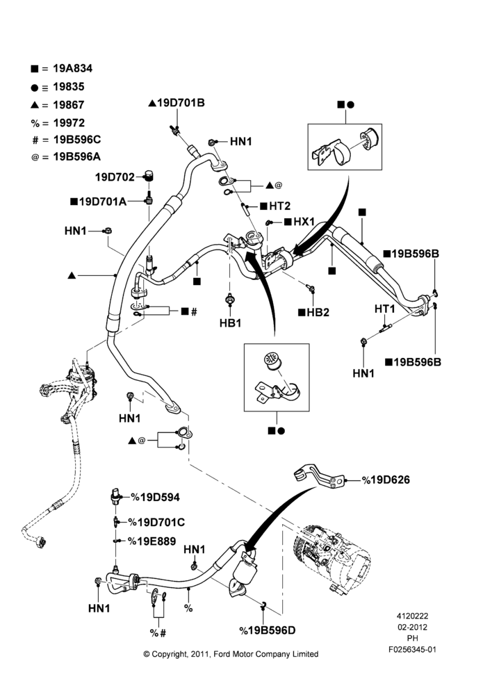22E - Air Conditioning System, 2.0L EcoBoost (240PS); 16/APR/2012-01/MAR/2019