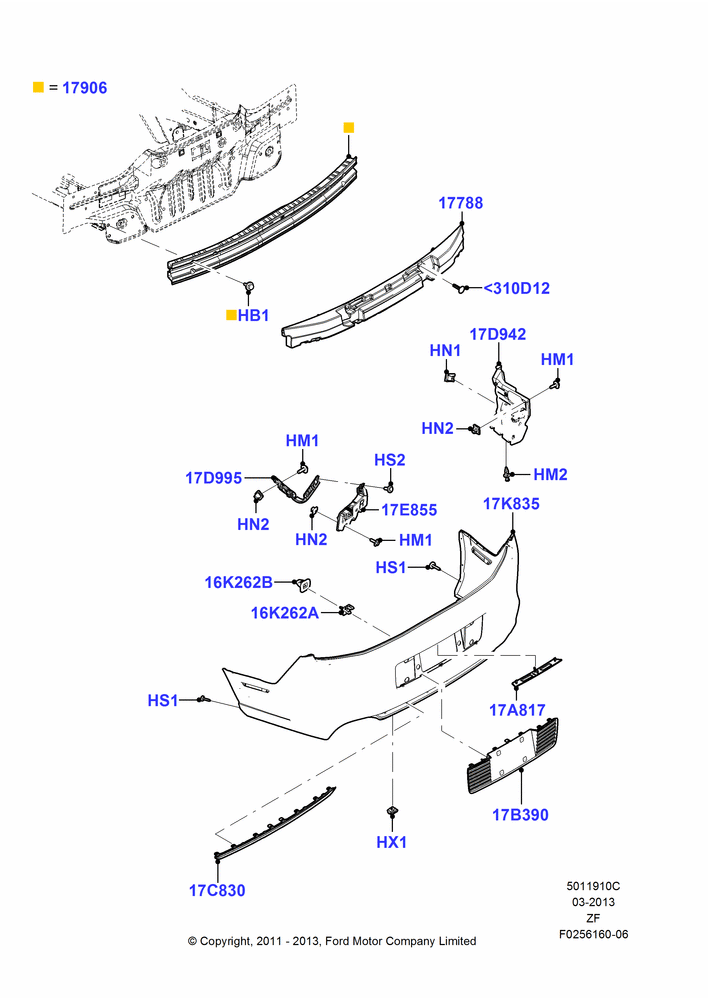 10C - Rear Bumper, Base; 27/FEB/2012-27/JUN/2014