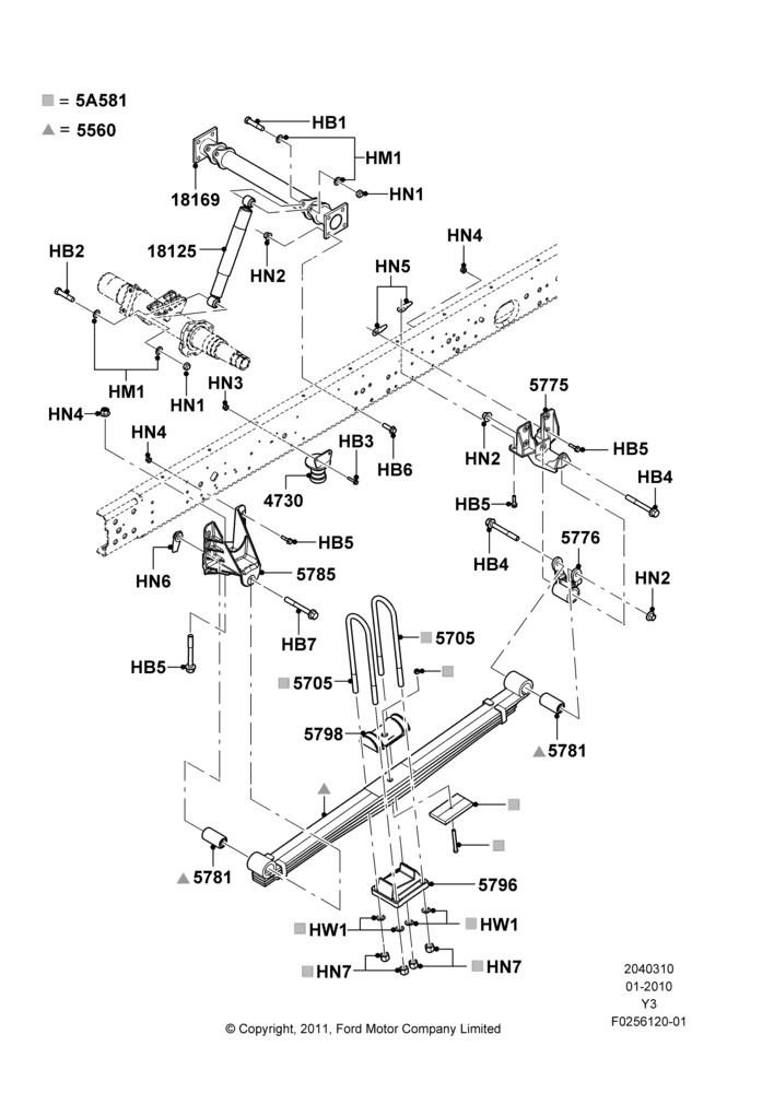 10G - Rear Springs and Shock Absorbers, Recreational Stripped Chassis, 20,500 LB. GVW, 22000 LB. GVW; 19/JAN/2010