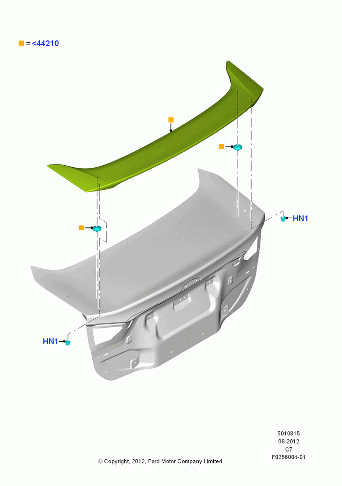 15A - Spoiler and Related Parts; 13/AUG/2012