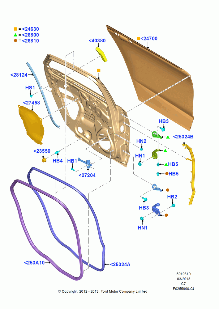 10 - Rear Doors, Hinges & Weatherstrips; 13/AUG/2012