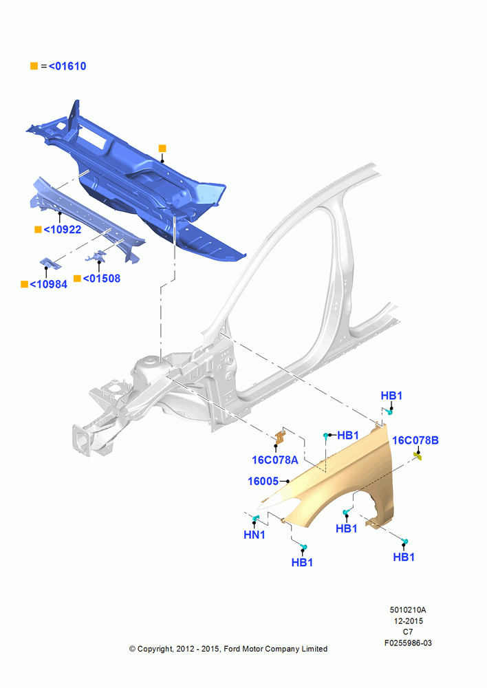 10A - Dash Panel and Front Fenders, Series 5, Performance, Series 25, Series 10, Series 20, SERIES 50, Sel Version, Hybrid Version, Police Version, HEV SEL; 13/AUG/2012