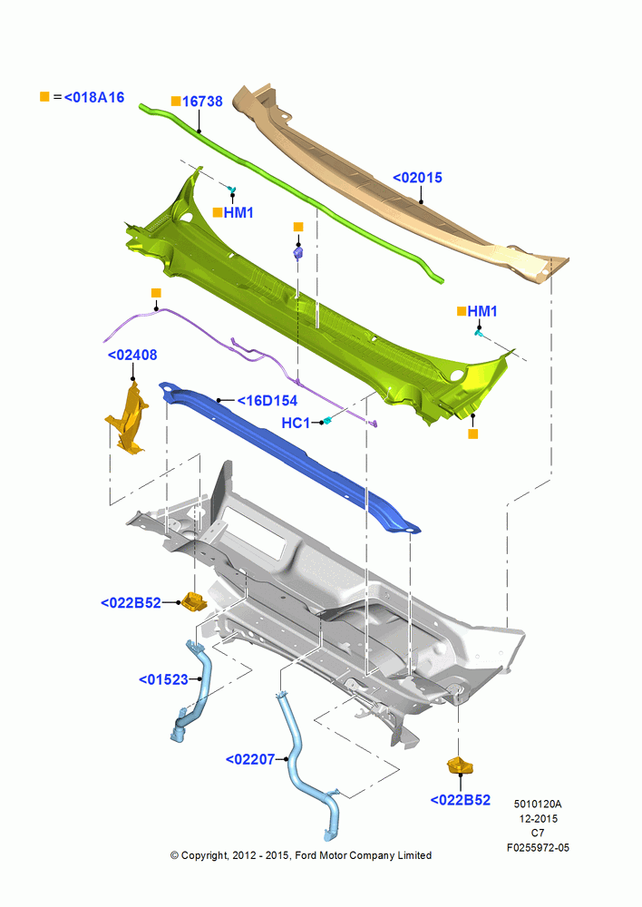 20A - Cowl/Panel and Related Parts; 13/AUG/2012-01/OCT/2013