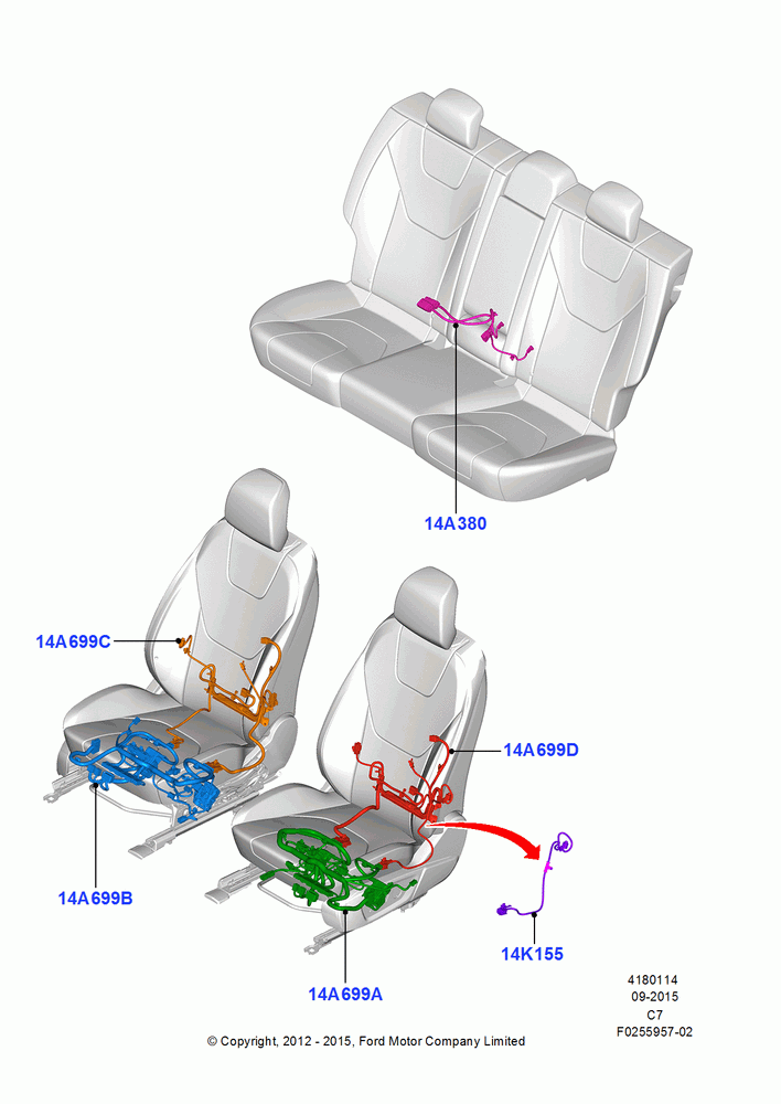 14 - Wiring - Seats; 13/AUG/2012