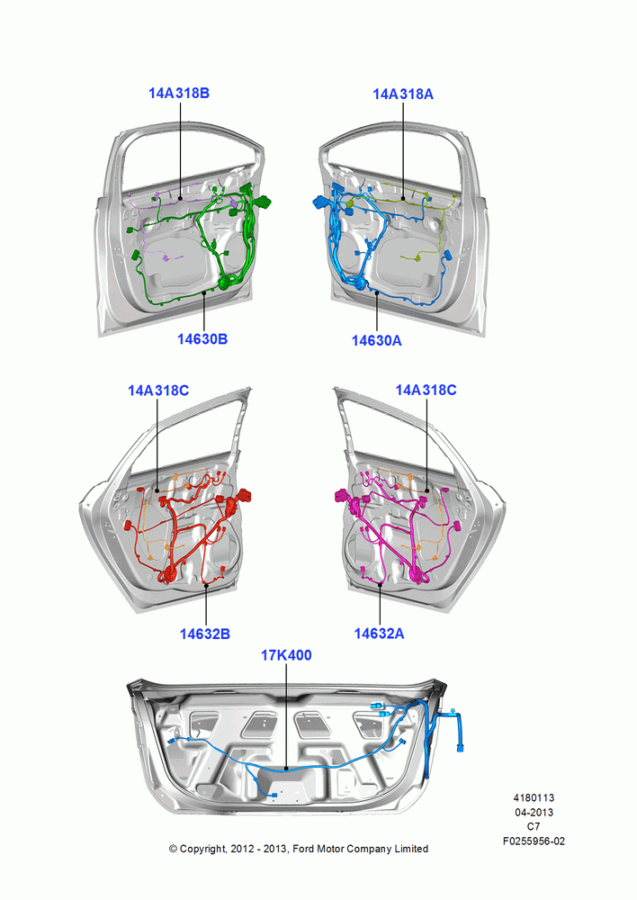13A - Wiring - Body Closures; 13/AUG/2012-04/APR/2016
