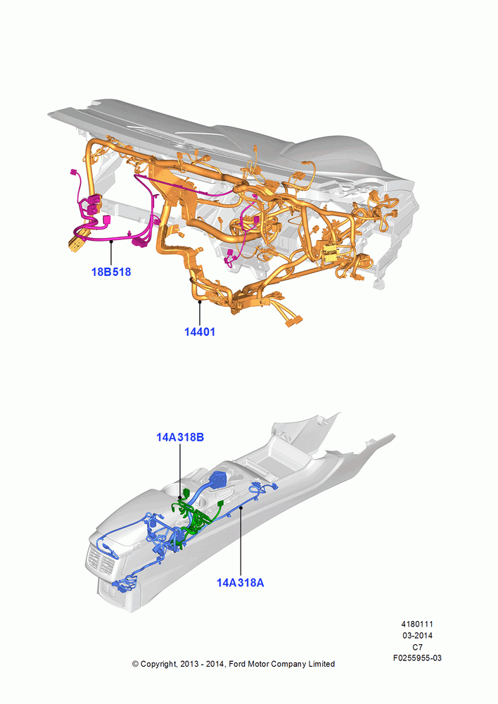 11A - Wiring - Dash And Floor Console; 13/AUG/2012-04/APR/2016