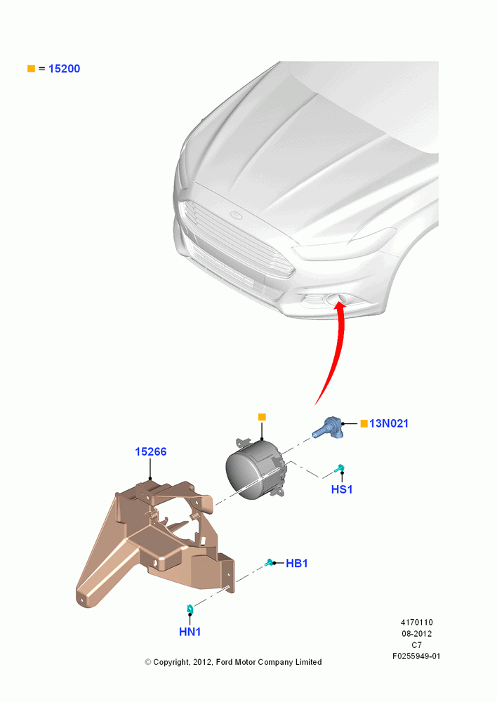 10A - Front Fog Lamps, With Front Fog Lamps; 13/AUG/2012-04/APR/2016