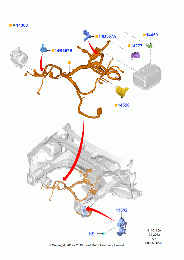 10A - Battery Cables and Horn, 2.0L EcoBoost (240PS); 13/AUG/2012